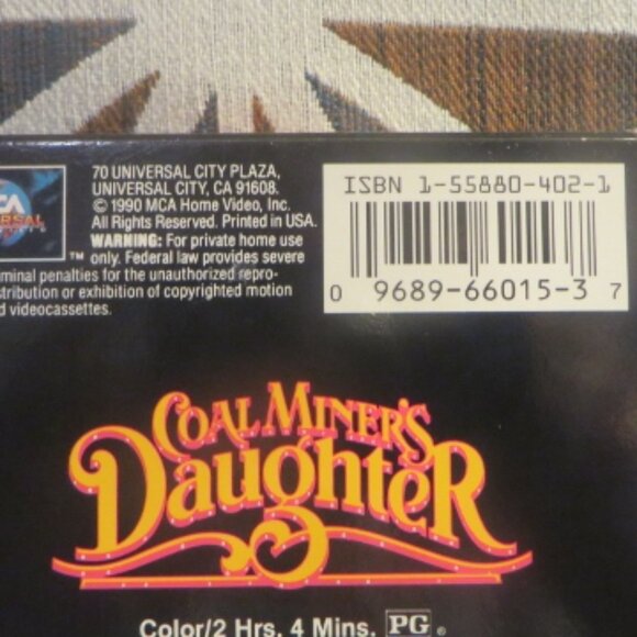 COAL MINERS DAUGHTER - 1980 - VHS (1990 Release) - Picture 5 of 9